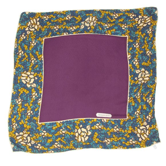 Tiffany Accessories - Vintage TIFFANY & CO. 1986 Beautiful Stained Glass Design Silk Scarf Tiffanys